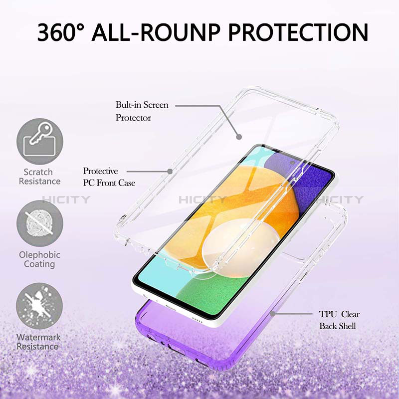 Custodia Silicone Trasparente Ultra Sottile Morbida Cover Fronte e Retro 360 Gradi Sfumato ZJ1 per Samsung Galaxy A52s 5G