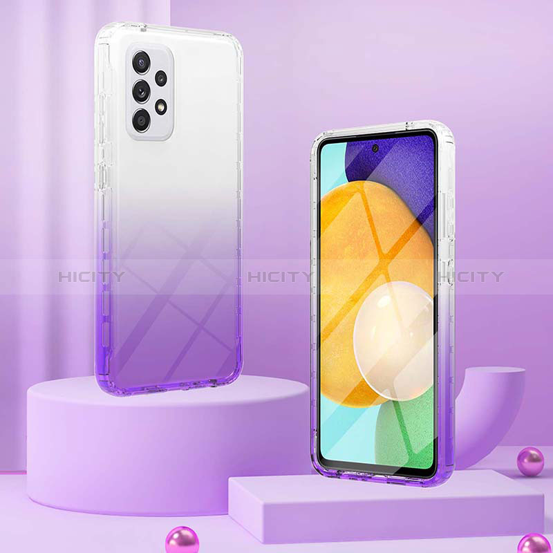 Custodia Silicone Trasparente Ultra Sottile Morbida Cover Fronte e Retro 360 Gradi Sfumato ZJ1 per Samsung Galaxy A52s 5G