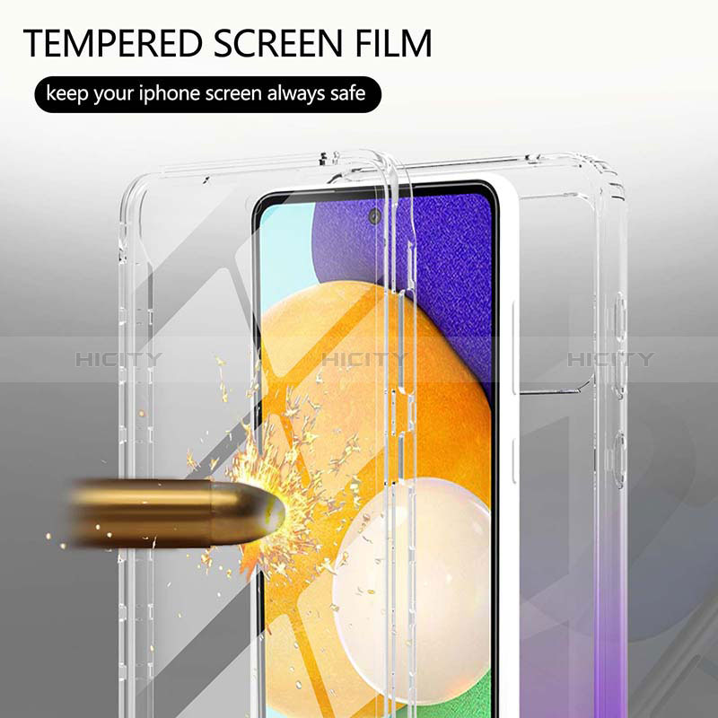 Custodia Silicone Trasparente Ultra Sottile Morbida Cover Fronte e Retro 360 Gradi Sfumato ZJ1 per Samsung Galaxy A52s 5G