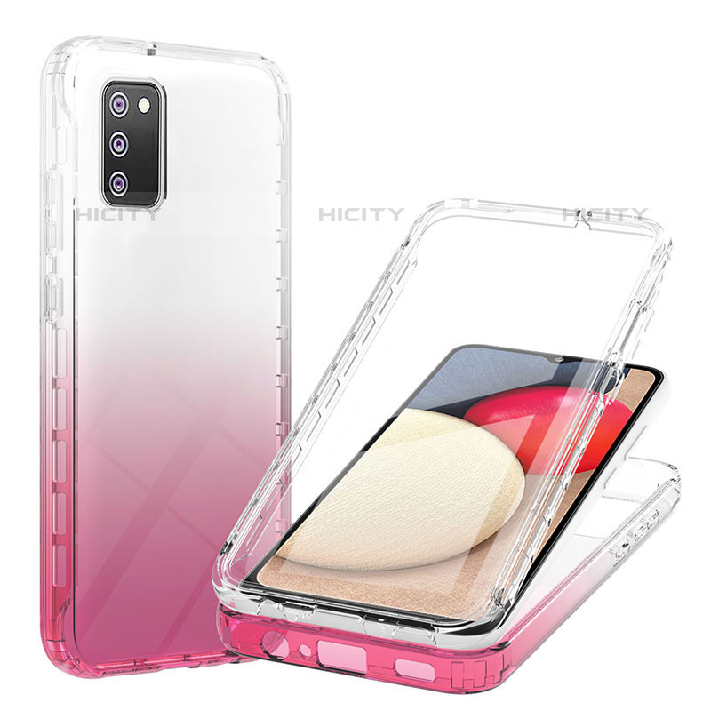 Custodia Silicone Trasparente Ultra Sottile Morbida Cover Fronte e Retro 360 Gradi Sfumato ZJ1 per Samsung Galaxy M02s