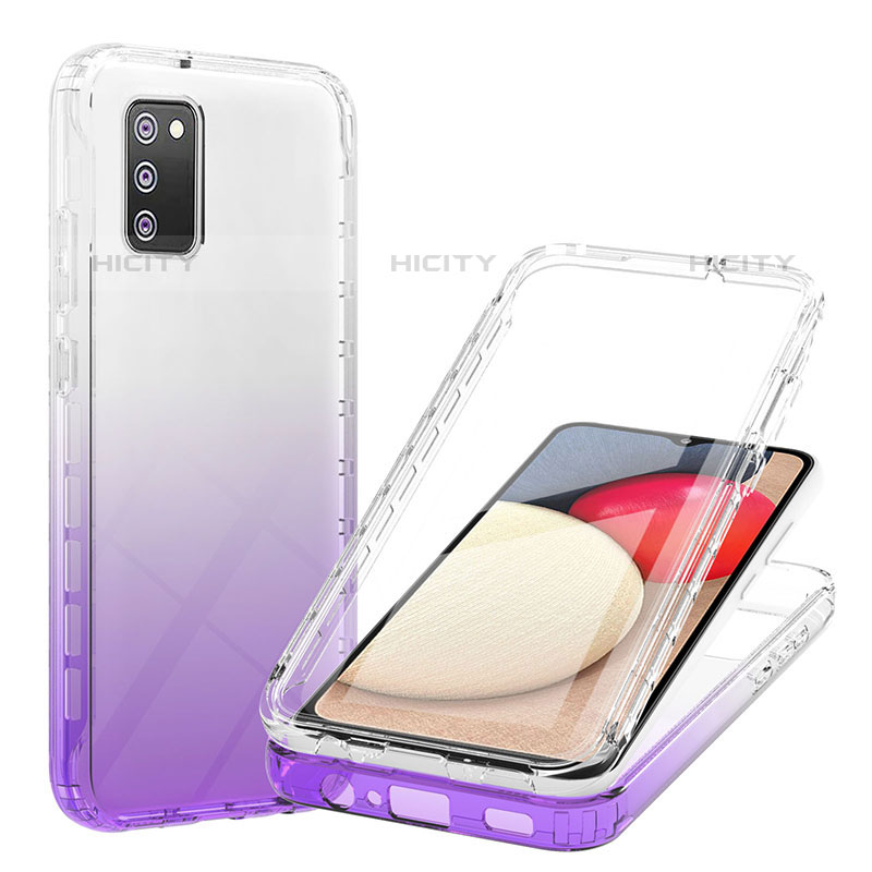 Custodia Silicone Trasparente Ultra Sottile Morbida Cover Fronte e Retro 360 Gradi Sfumato ZJ1 per Samsung Galaxy M02s