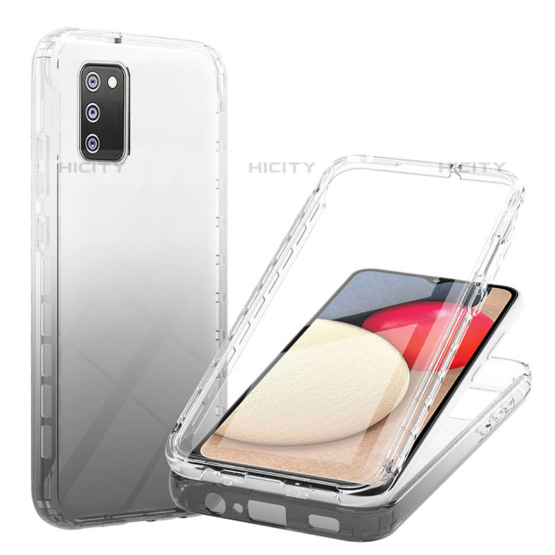 Custodia Silicone Trasparente Ultra Sottile Morbida Cover Fronte e Retro 360 Gradi Sfumato ZJ1 per Samsung Galaxy M02s
