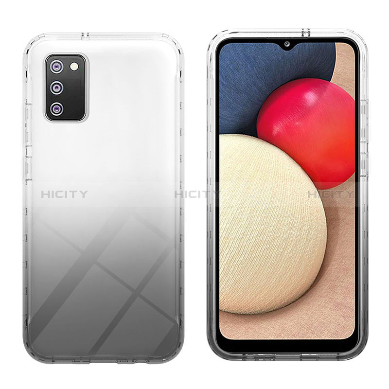 Custodia Silicone Trasparente Ultra Sottile Morbida Cover Fronte e Retro 360 Gradi Sfumato ZJ2 per Samsung Galaxy A02s