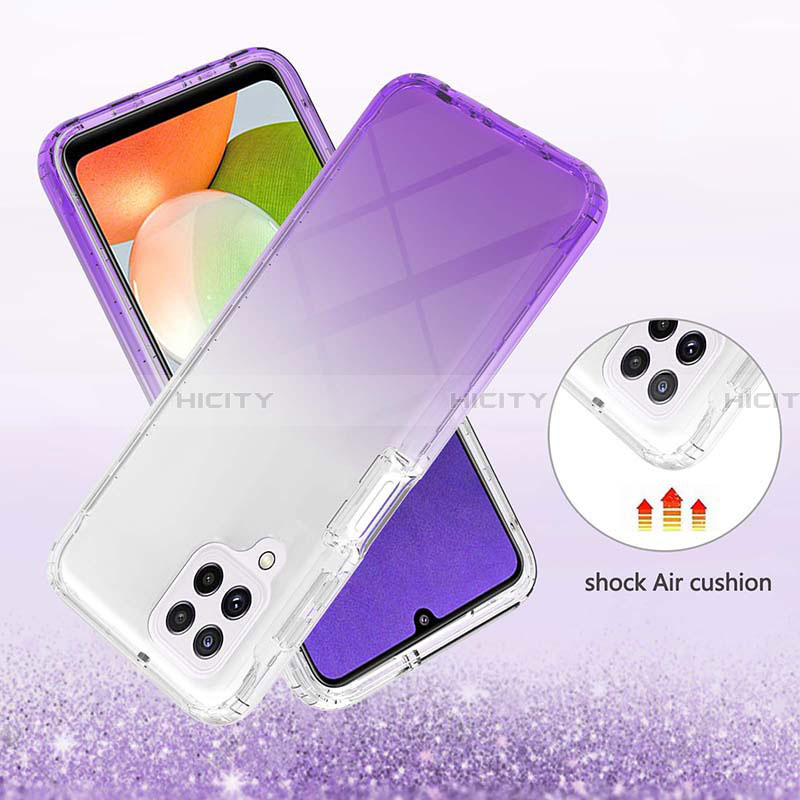 Custodia Silicone Trasparente Ultra Sottile Morbida Cover Fronte e Retro 360 Gradi Sfumato ZJ2 per Samsung Galaxy A22 4G