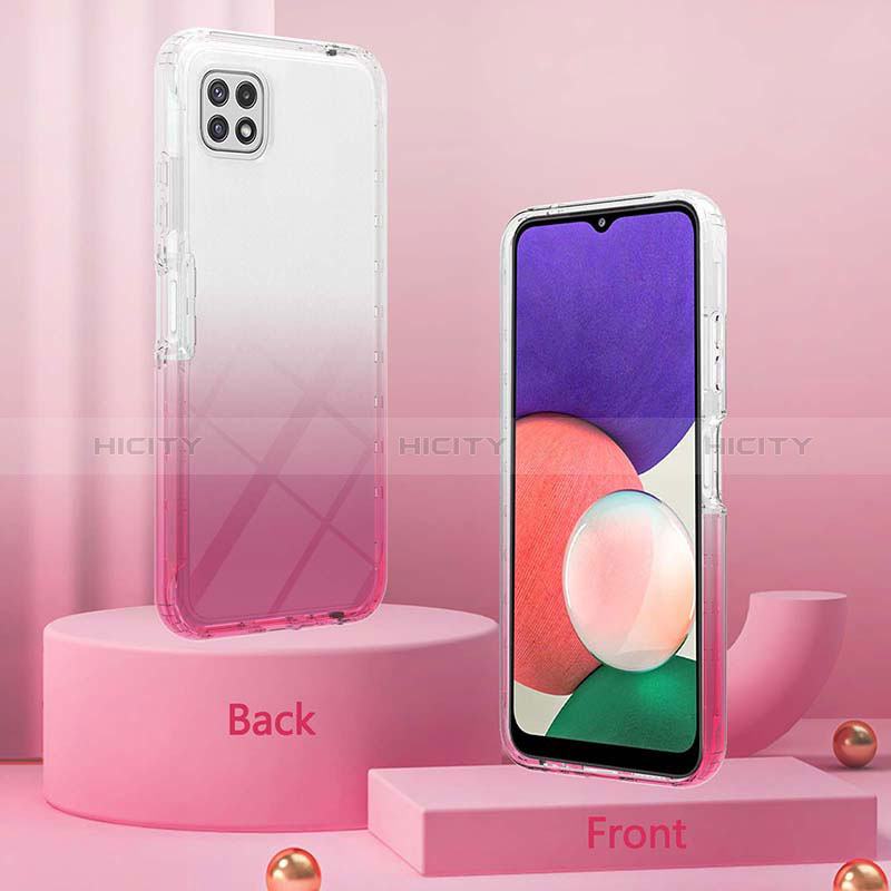 Custodia Silicone Trasparente Ultra Sottile Morbida Cover Fronte e Retro 360 Gradi Sfumato ZJ2 per Samsung Galaxy A22s 5G