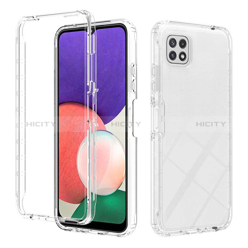 Custodia Silicone Trasparente Ultra Sottile Morbida Cover Fronte e Retro 360 Gradi Sfumato ZJ2 per Samsung Galaxy A22s 5G Chiaro