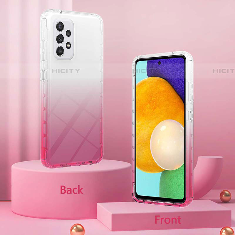 Custodia Silicone Trasparente Ultra Sottile Morbida Cover Fronte e Retro 360 Gradi Sfumato ZJ2 per Samsung Galaxy A52 4G