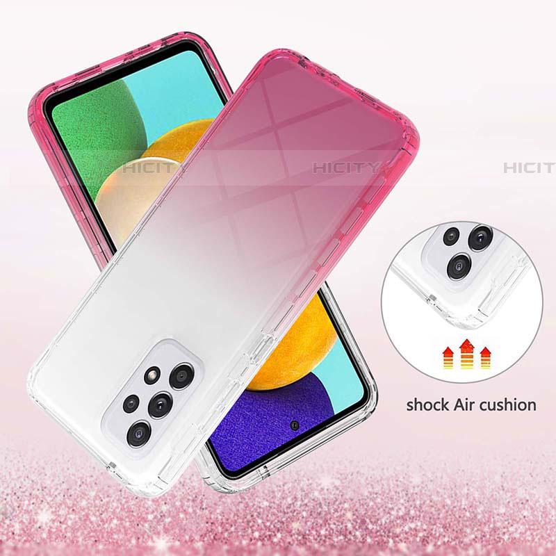 Custodia Silicone Trasparente Ultra Sottile Morbida Cover Fronte e Retro 360 Gradi Sfumato ZJ2 per Samsung Galaxy A52 4G