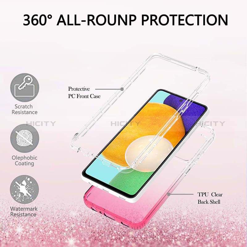 Custodia Silicone Trasparente Ultra Sottile Morbida Cover Fronte e Retro 360 Gradi Sfumato ZJ2 per Samsung Galaxy A52s 5G