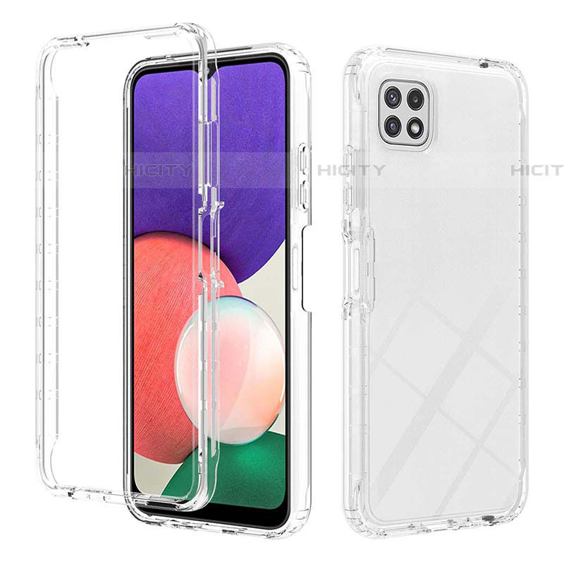 Custodia Silicone Trasparente Ultra Sottile Morbida Cover Fronte e Retro 360 Gradi Sfumato ZJ2 per Samsung Galaxy F42 5G Chiaro