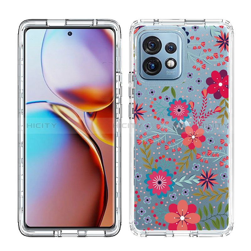 Custodia Silicone Trasparente Ultra Sottile Morbida Cover Fronte e Retro 360 JX1 per Motorola Moto Edge 40 Pro 5G