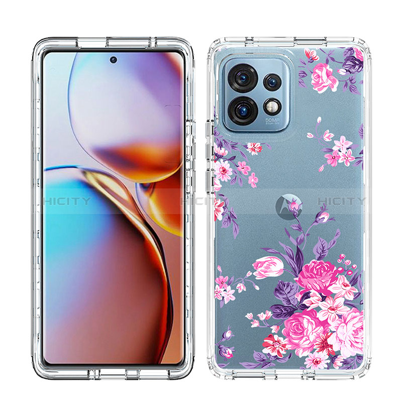 Custodia Silicone Trasparente Ultra Sottile Morbida Cover Fronte e Retro 360 JX1 per Motorola Moto Edge 40 Pro 5G