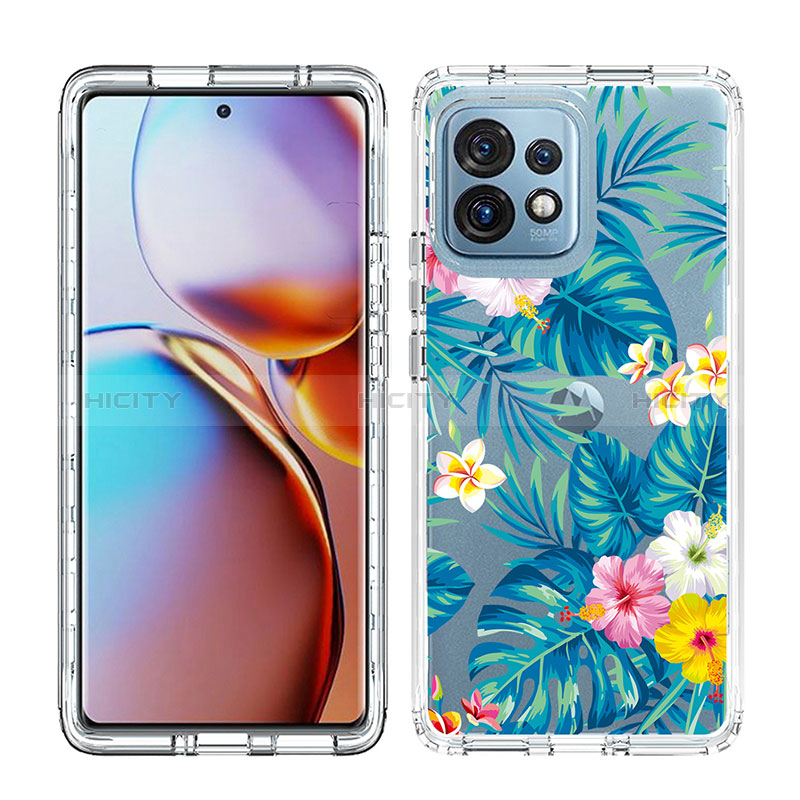 Custodia Silicone Trasparente Ultra Sottile Morbida Cover Fronte e Retro 360 JX1 per Motorola Moto Edge 40 Pro 5G