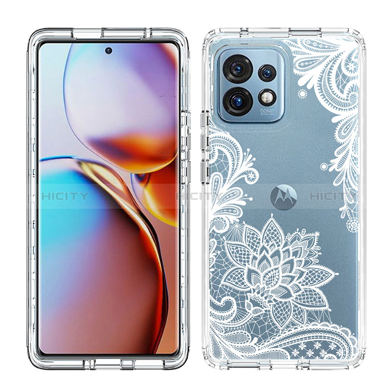 Custodia Silicone Trasparente Ultra Sottile Morbida Cover Fronte e Retro 360 JX1 per Motorola Moto Edge 40 Pro 5G