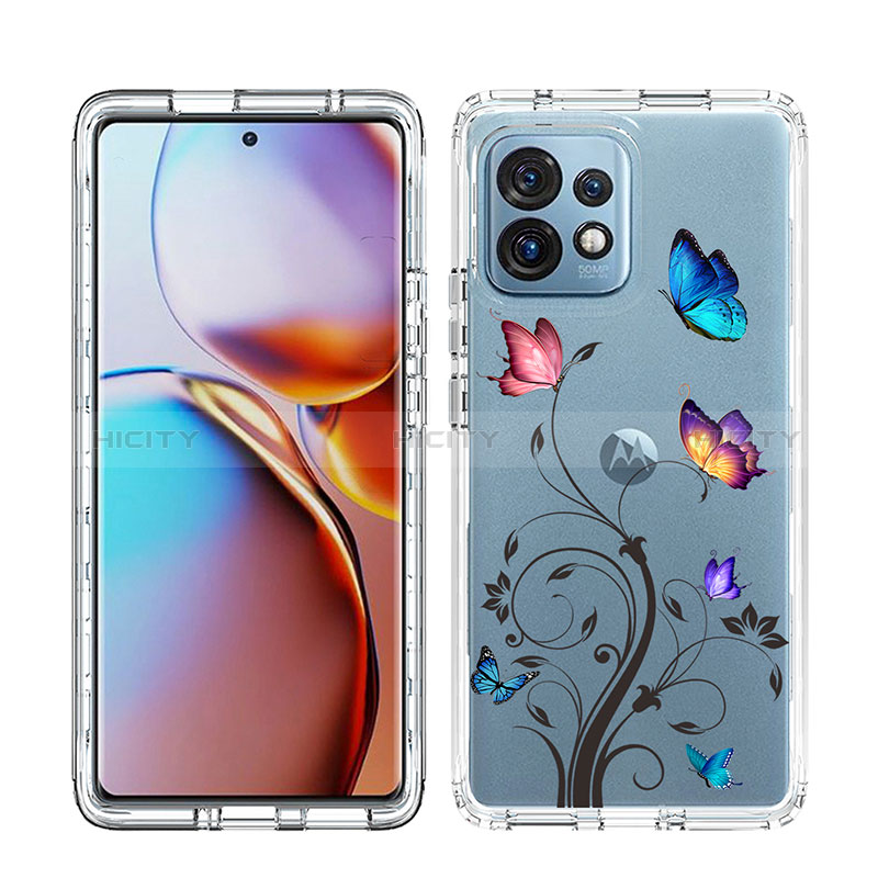 Custodia Silicone Trasparente Ultra Sottile Morbida Cover Fronte e Retro 360 JX1 per Motorola Moto Edge 40 Pro 5G