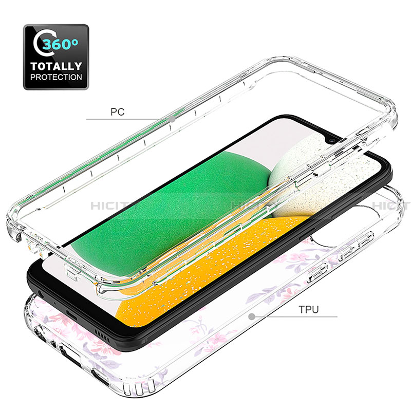 Custodia Silicone Trasparente Ultra Sottile Morbida Cover Fronte e Retro 360 JX1 per Samsung Galaxy A03 Core