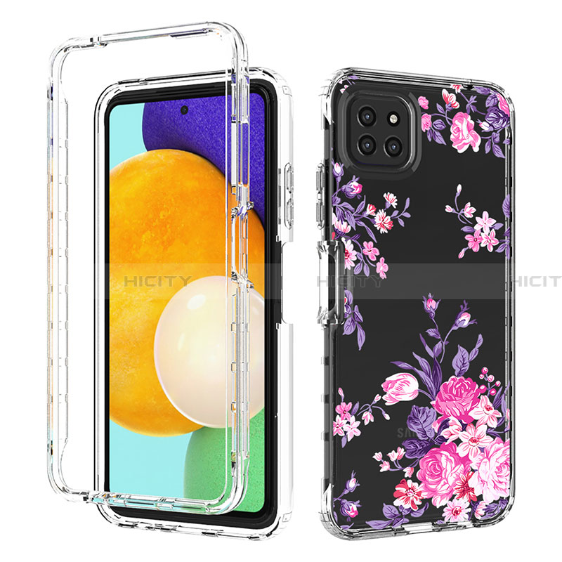 Custodia Silicone Trasparente Ultra Sottile Morbida Cover Fronte e Retro 360 JX1 per Samsung Galaxy A22 5G