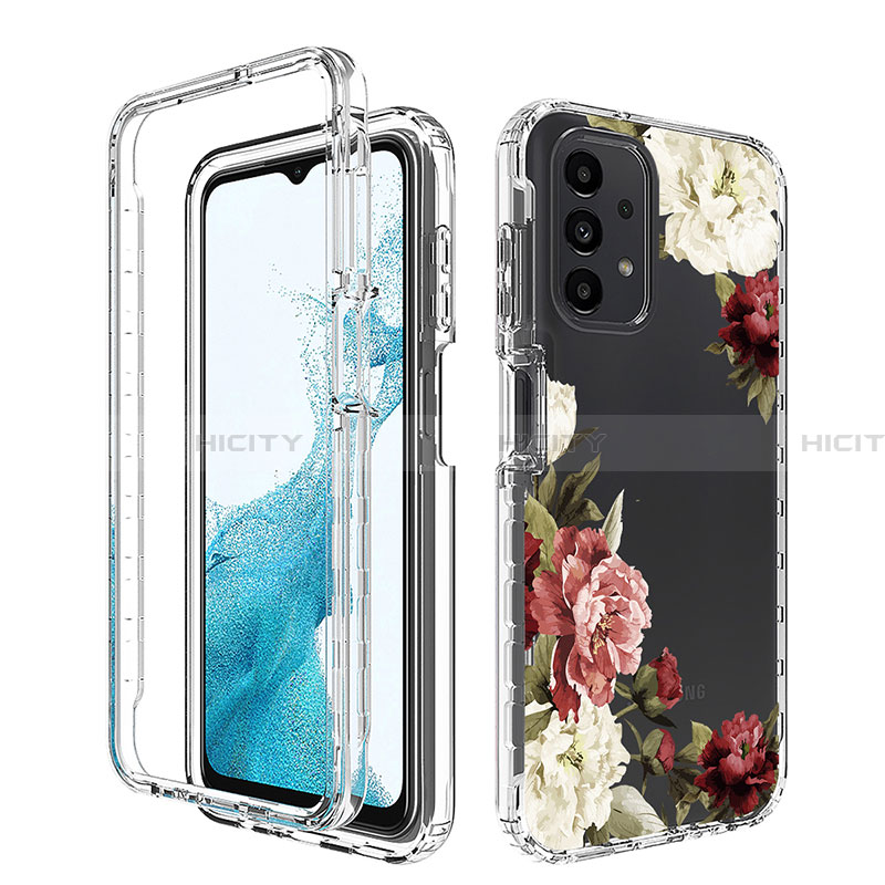 Custodia Silicone Trasparente Ultra Sottile Morbida Cover Fronte e Retro 360 JX1 per Samsung Galaxy A23 4G Marrone