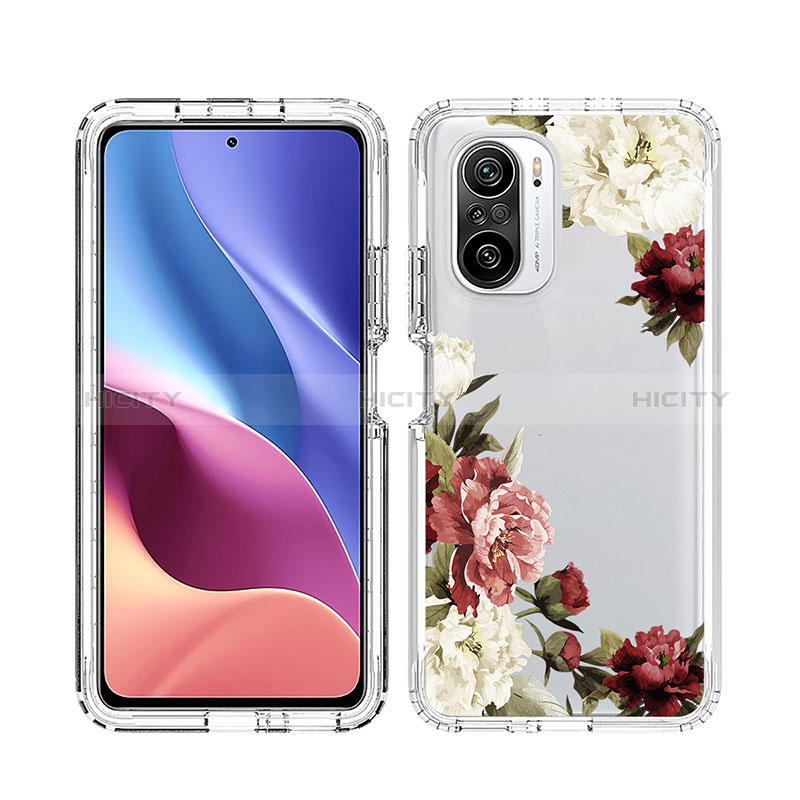 Custodia Silicone Trasparente Ultra Sottile Morbida Cover Fronte e Retro 360 JX1 per Xiaomi Redmi K40 Pro+ Plus 5G Marrone