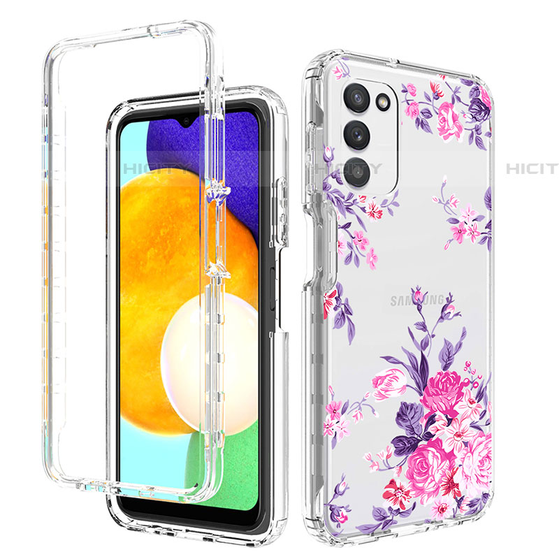 Custodia Silicone Trasparente Ultra Sottile Morbida Cover Fronte e Retro 360 JX3 per Samsung Galaxy A03s