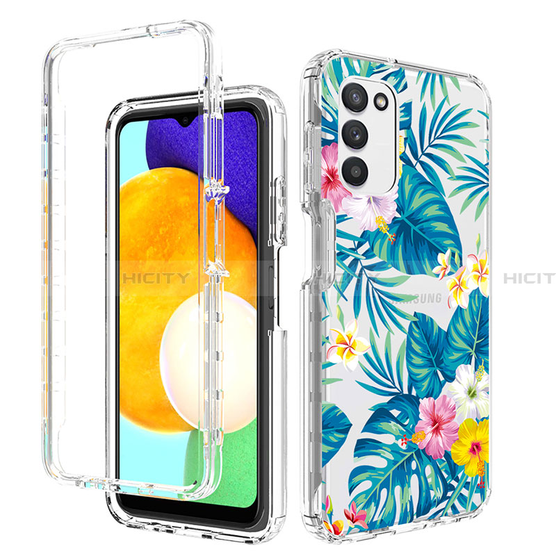 Custodia Silicone Trasparente Ultra Sottile Morbida Cover Fronte e Retro 360 JX3 per Samsung Galaxy F02S SM-E025F