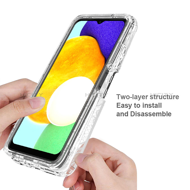 Custodia Silicone Trasparente Ultra Sottile Morbida Cover Fronte e Retro 360 JX4 per Samsung Galaxy A02s