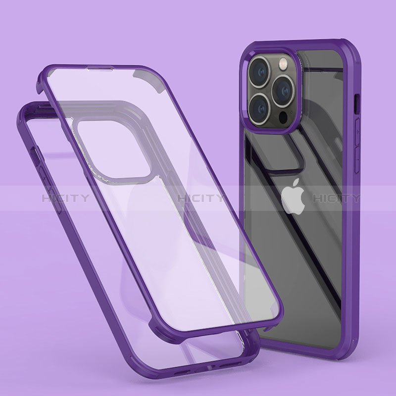 Custodia Silicone Trasparente Ultra Sottile Morbida Cover Fronte e Retro 360 LK1 per Apple iPhone 13 Pro