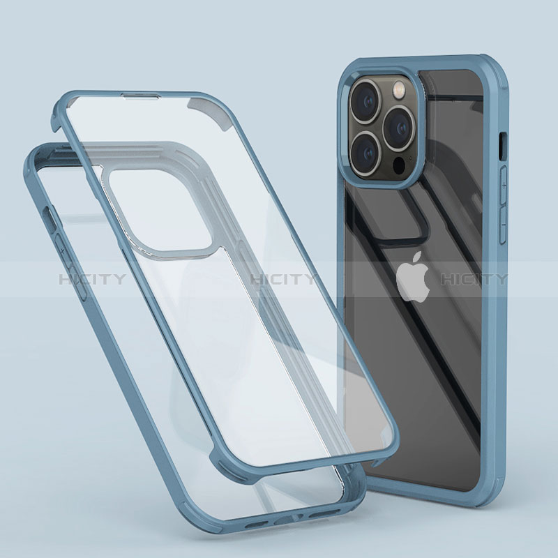 Custodia Silicone Trasparente Ultra Sottile Morbida Cover Fronte e Retro 360 LK1 per Apple iPhone 13 Pro