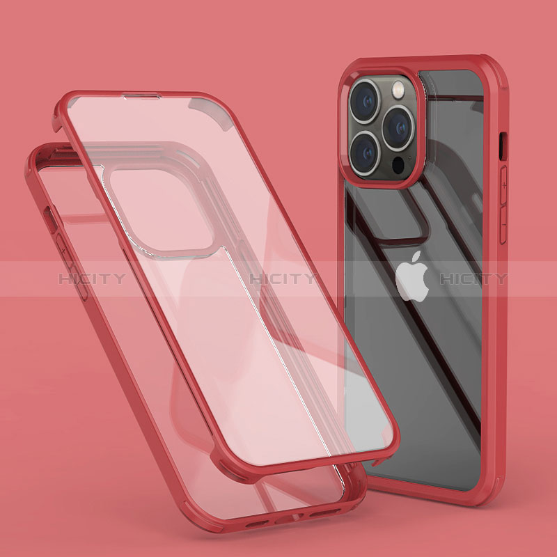 Custodia Silicone Trasparente Ultra Sottile Morbida Cover Fronte e Retro 360 LK1 per Apple iPhone 14 Pro