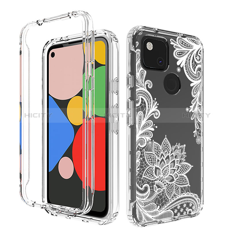 Custodia Silicone Trasparente Ultra Sottile Morbida Cover Fronte e Retro 360 per Google Pixel 4a