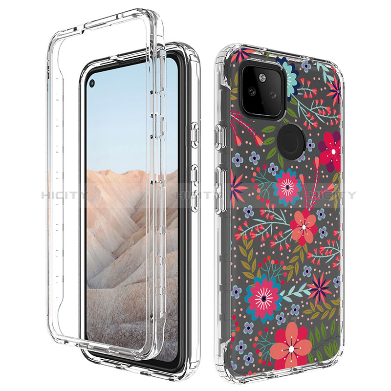 Custodia Silicone Trasparente Ultra Sottile Morbida Cover Fronte e Retro 360 per Google Pixel 5a 5G