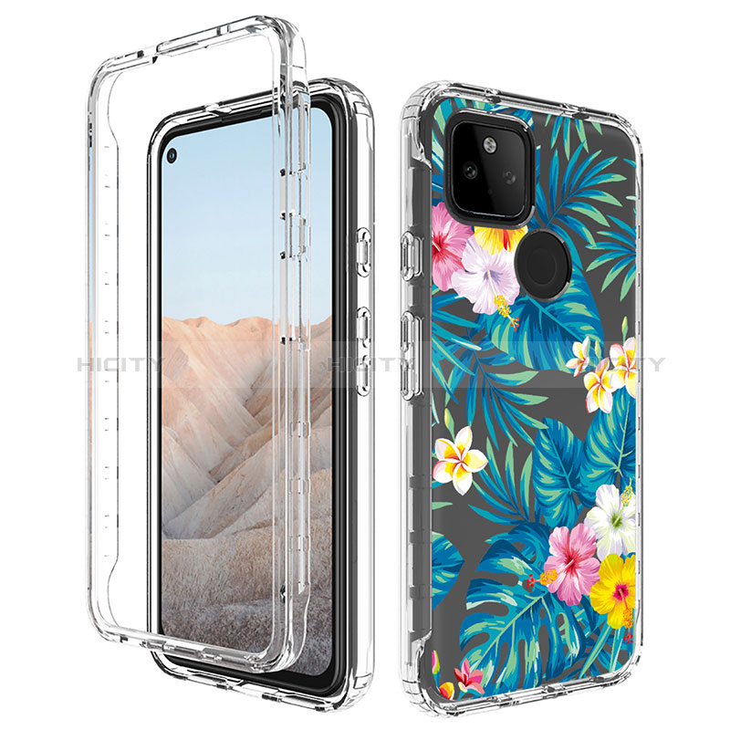 Custodia Silicone Trasparente Ultra Sottile Morbida Cover Fronte e Retro 360 per Google Pixel 5a 5G