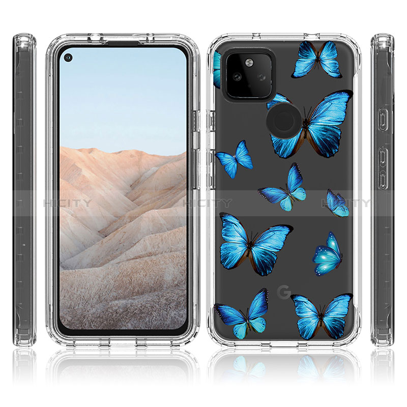 Custodia Silicone Trasparente Ultra Sottile Morbida Cover Fronte e Retro 360 per Google Pixel 5a 5G