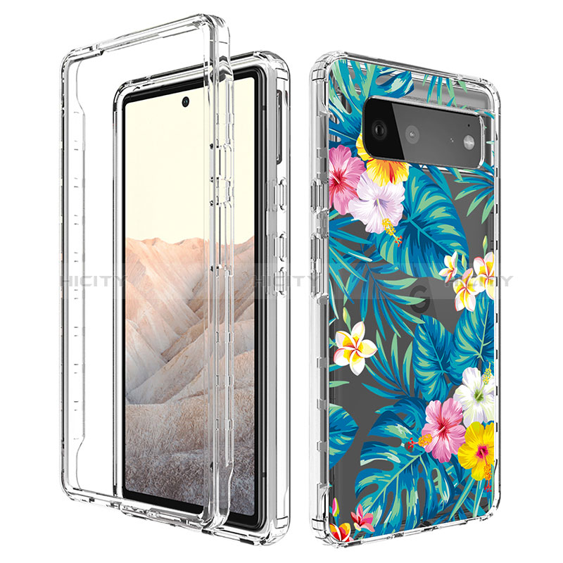 Custodia Silicone Trasparente Ultra Sottile Morbida Cover Fronte e Retro 360 per Google Pixel 6 5G