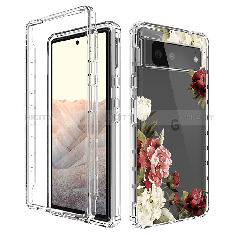 Custodia Silicone Trasparente Ultra Sottile Morbida Cover Fronte e Retro 360 per Google Pixel 6 5G