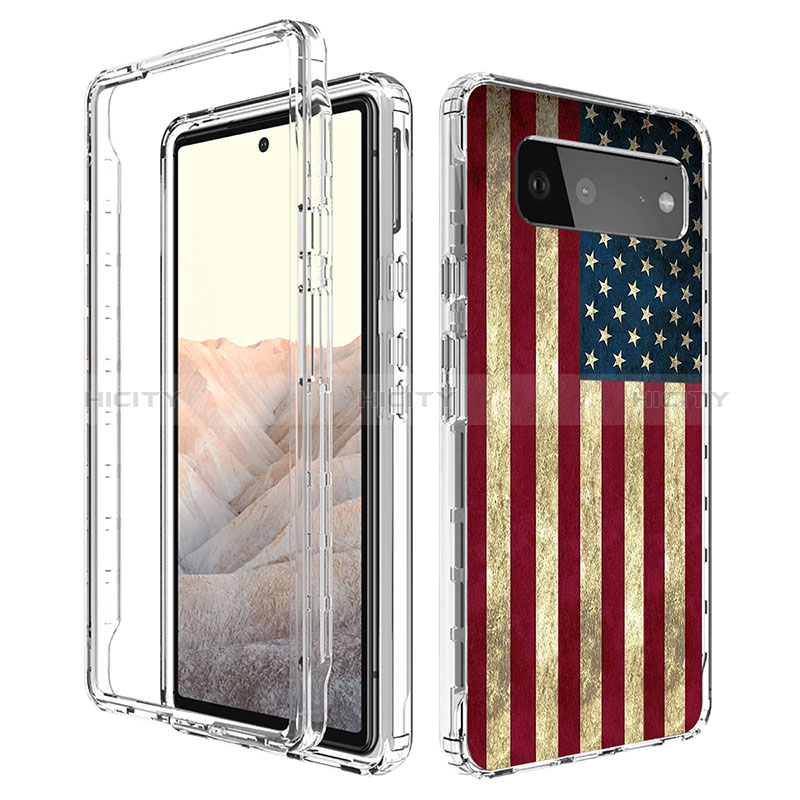 Custodia Silicone Trasparente Ultra Sottile Morbida Cover Fronte e Retro 360 per Google Pixel 6 5G