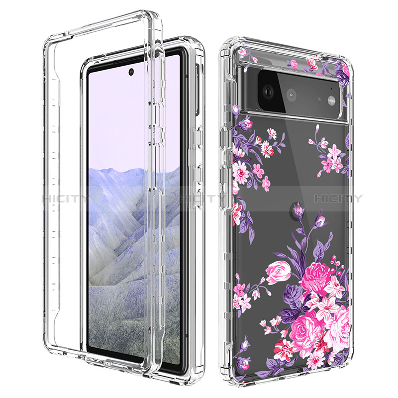 Custodia Silicone Trasparente Ultra Sottile Morbida Cover Fronte e Retro 360 per Google Pixel 6 Pro 5G