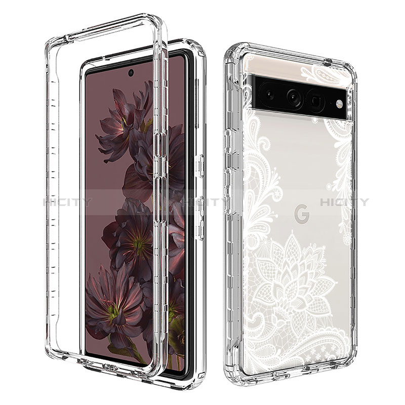 Custodia Silicone Trasparente Ultra Sottile Morbida Cover Fronte e Retro 360 per Google Pixel 7 Pro 5G