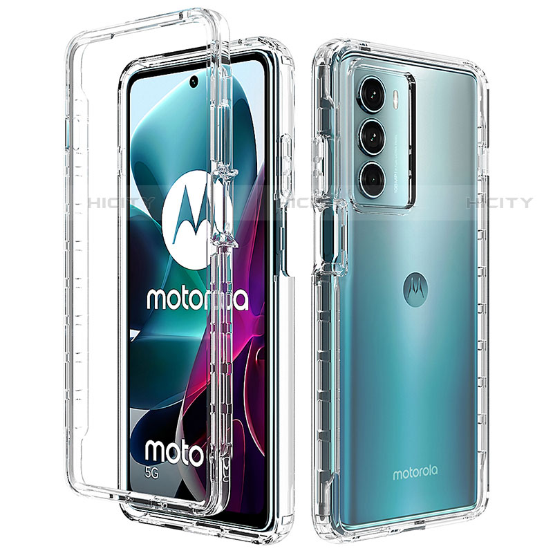 Custodia Silicone Trasparente Ultra Sottile Morbida Cover Fronte e Retro 360 per Motorola Moto Edge S30 5G Chiaro