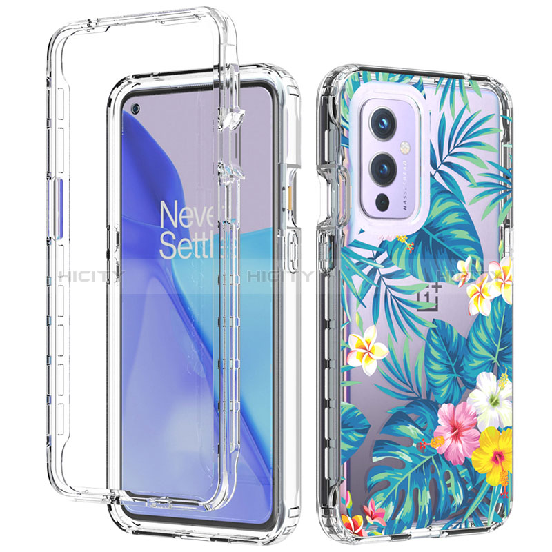 Custodia Silicone Trasparente Ultra Sottile Morbida Cover Fronte e Retro 360 per OnePlus 9 5G