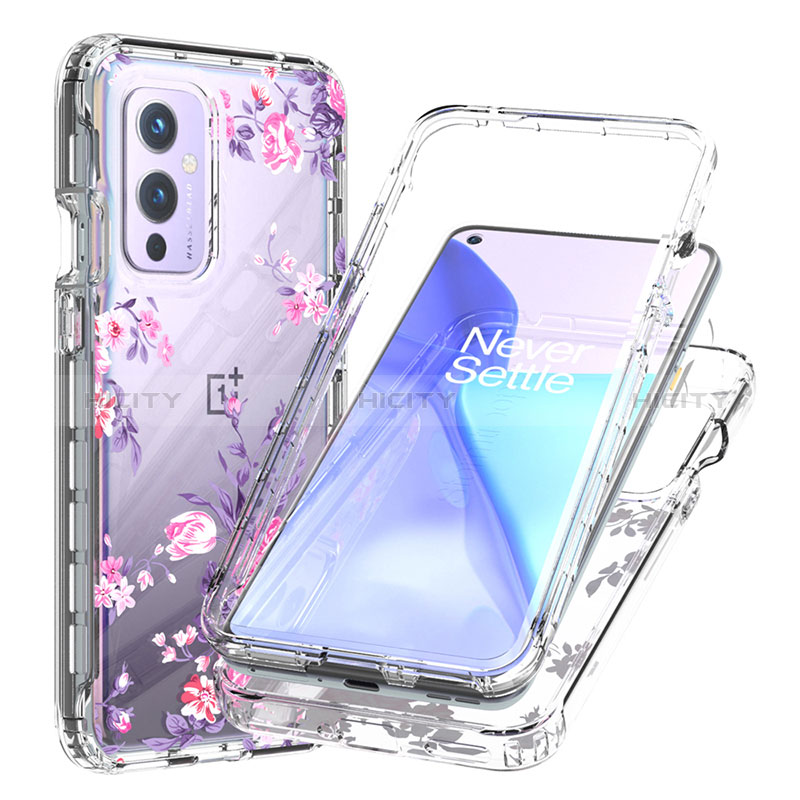 Custodia Silicone Trasparente Ultra Sottile Morbida Cover Fronte e Retro 360 per OnePlus 9 5G