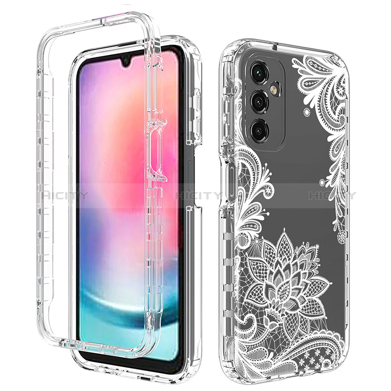 Custodia Silicone Trasparente Ultra Sottile Morbida Cover Fronte e Retro 360 per Samsung Galaxy A24 4G