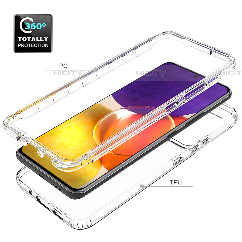 Custodia Silicone Trasparente Ultra Sottile Morbida Cover Fronte e Retro 360 per Samsung Galaxy A24 4G Chiaro