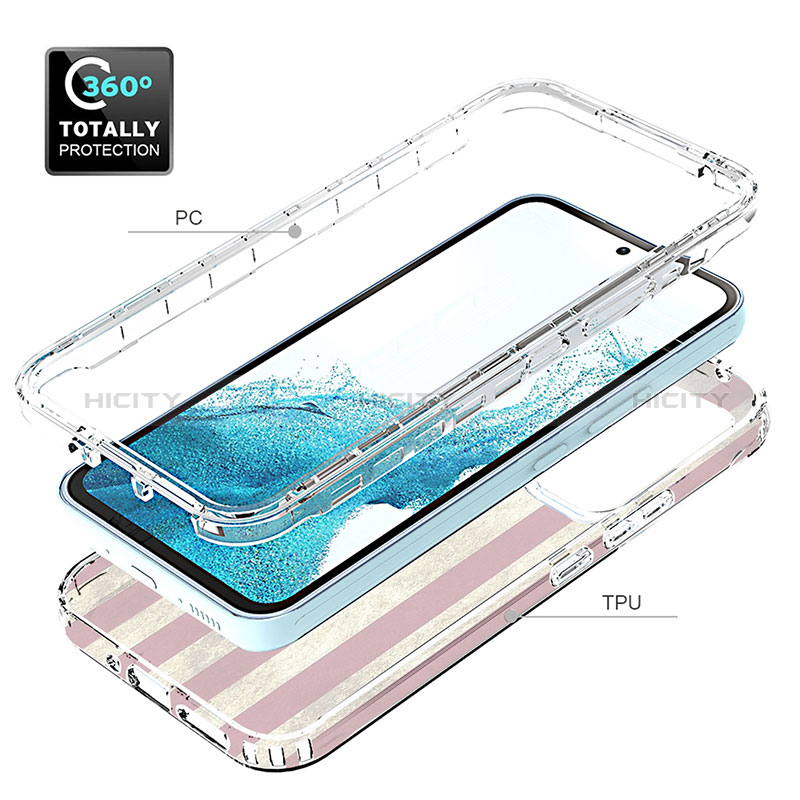 Custodia Silicone Trasparente Ultra Sottile Morbida Cover Fronte e Retro 360 per Samsung Galaxy Quantum4 5G