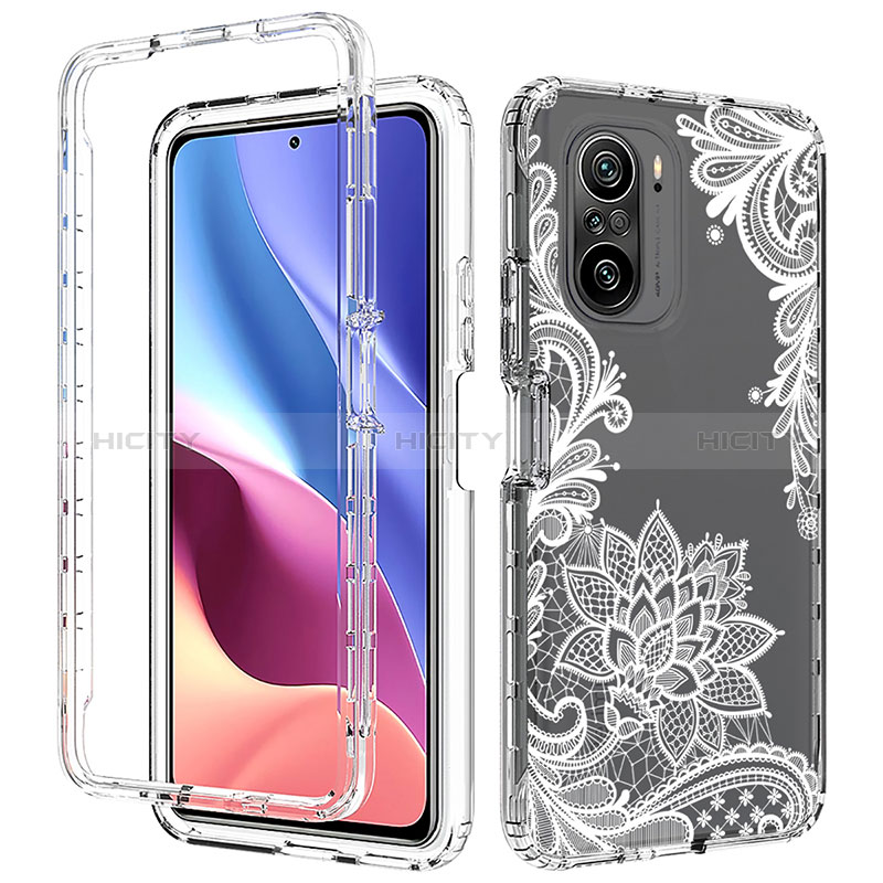 Custodia Silicone Trasparente Ultra Sottile Morbida Cover Fronte e Retro 360 per Xiaomi Mi 11X 5G Bianco