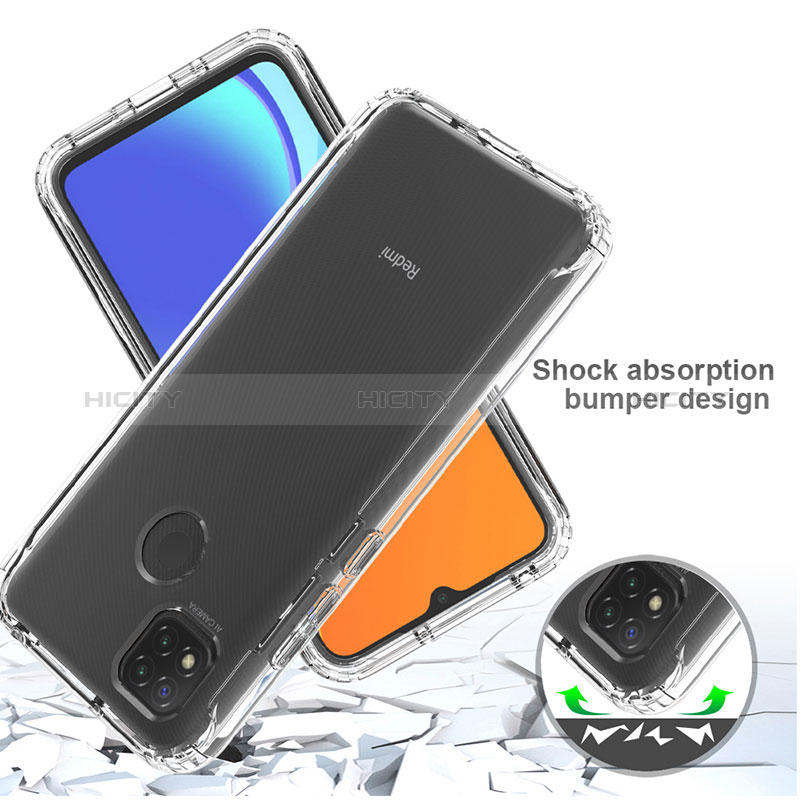 Custodia Silicone Trasparente Ultra Sottile Morbida Cover Fronte e Retro 360 per Xiaomi Redmi 9 India Chiaro