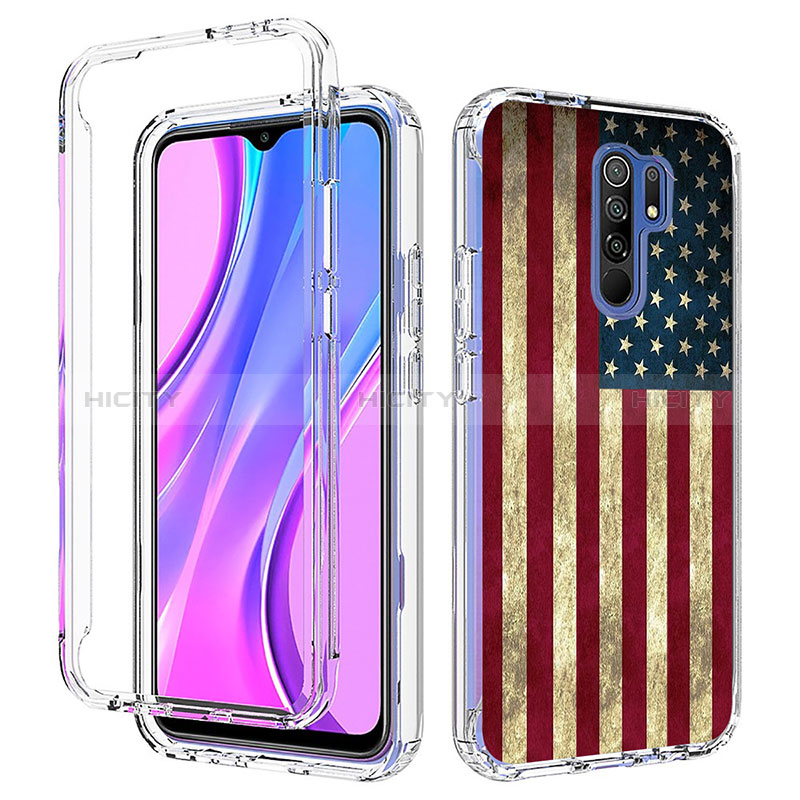 Custodia Silicone Trasparente Ultra Sottile Morbida Cover Fronte e Retro 360 per Xiaomi Redmi 9 Multicolore