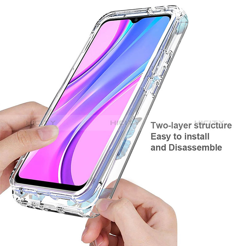 Custodia Silicone Trasparente Ultra Sottile Morbida Cover Fronte e Retro 360 per Xiaomi Redmi 9 Prime India