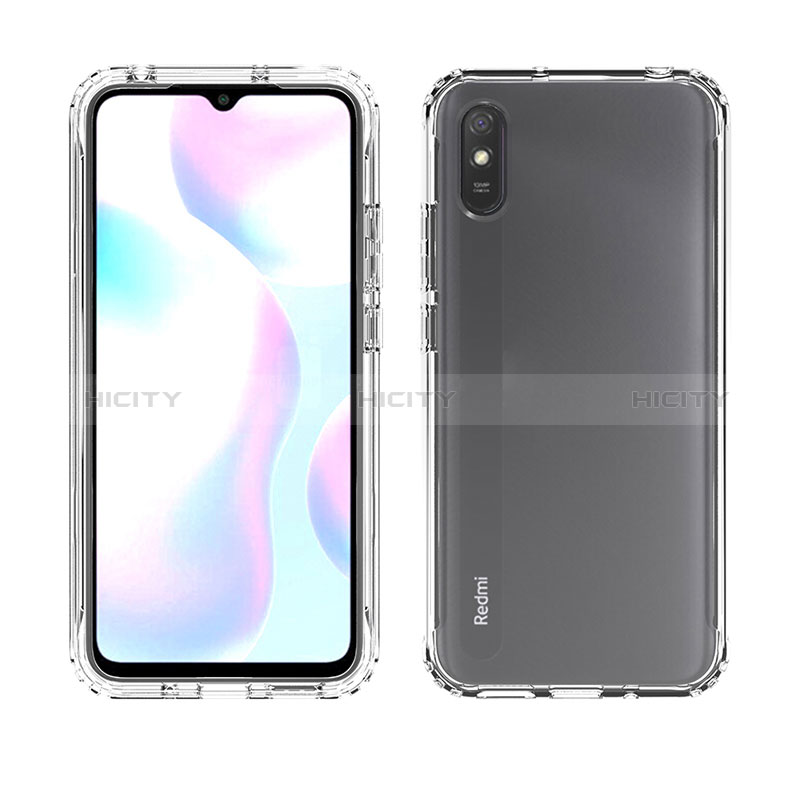 Custodia Silicone Trasparente Ultra Sottile Morbida Cover Fronte e Retro 360 per Xiaomi Redmi 9i Chiaro