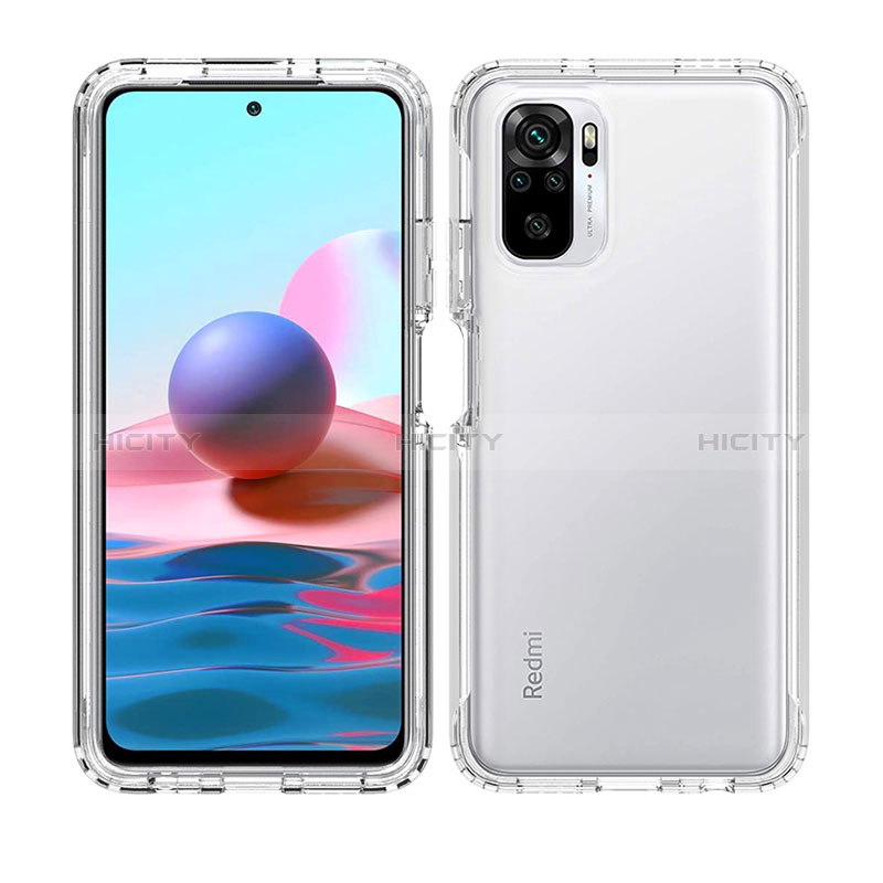 Custodia Silicone Trasparente Ultra Sottile Morbida Cover Fronte e Retro 360 per Xiaomi Redmi Note 10S 4G Chiaro